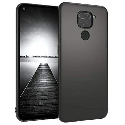 Abbildung von EAZY CASE Handyhülle Silikon mit Kameraschutz kompatibel Xiaomi Redmi Note 9 / 10X 4G in Schwarz Matt, Ultra dünn, Slimcover, Silikonhülle, Hülle, Softcase, Backcover