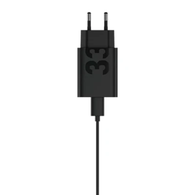 Abbildung von Motorola Turbo Power Ladegerät, 33 W, Universal USB Typ C, ultraschnell, Kabel inklusive, Original Charger, Mattschwarz