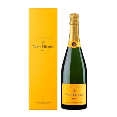 Abbildung von Veuve Clicquot Yellow Label Brut Champagner mit Geschenkverpackung, 750mL