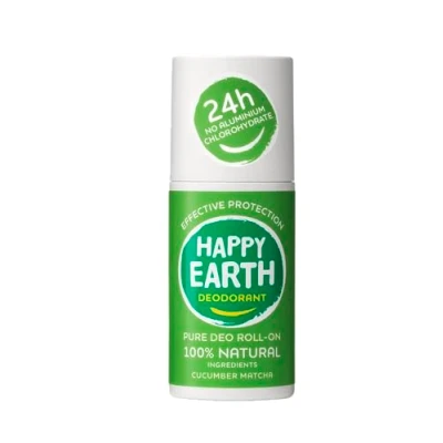 Abbildung von Happy Earth 100% Natural Deodorant Roll On Cucumber Matcha 75 ml