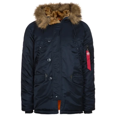 Abbildung von Alpha Industries Wintermantel, Herren, Größe: Large, Blue