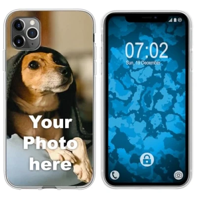 Abbildung von PhoneNatic Case kompatibel mit iPhone 11 Pro Max Personalisierte Handyhülle Clear zum selbst gestalten eigenem Foto