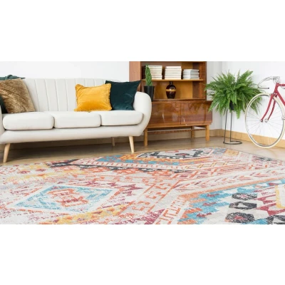 Abbildung von andas Teppich &quot;Ruben&quot;, rechteckig, Vintage, dezenter Glanz, flacher Teppich, bunt, weich
