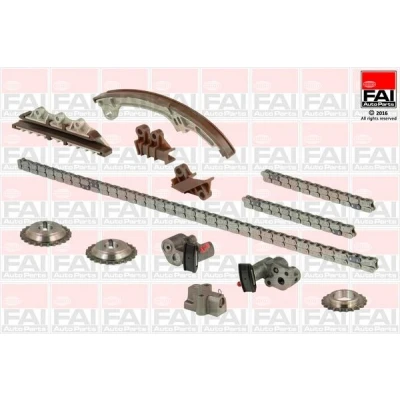 Abbildung von FAI AutoParts TCK252 Steuerkettensatz ohne Dichtungen, mit Zahnrädern Simplex, Bolzenkette NISSAN: Pathfinder 2, 350Z Roadster, Murano I