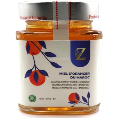 Abbildung von Orangenhonig aus Marokko, 300 g, ein seltener und einzigartiger Honig 100 % natürlich, geerntet in der Region Souss Massa Draa