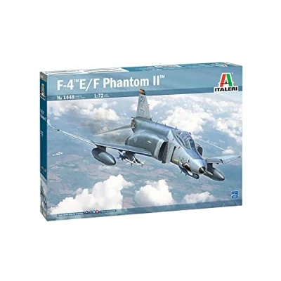 Abbildung von Italeri 1:72 F 4E/F Phantom II, originalgetreue Nachbildung, Modellbau, Basteln, Hobby, Kleben, Plastikbausatz, Zusammenbauen