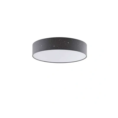 Abbildung von Lindby LED Deckenleuchte Ellamina, dimmbar, Leuchtmittel fest verbaut, Farbwechsel warmweiß / tageslicht, Modern, Metall, Kunststoff, Textil, dunkelgrau, 1 flammig, inkl.