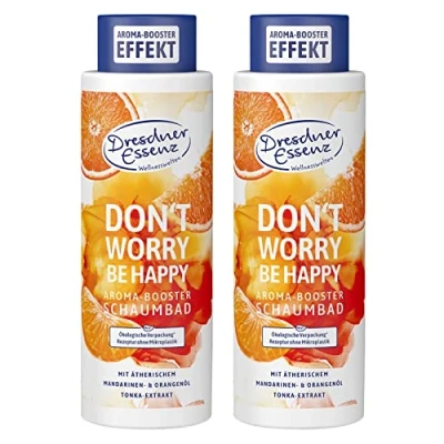 Abbildung von 2er Pack Dresdner Essenz Schaumbad Don&#039;t Worry, Be Happy 2 x 500 ml Badezusatz vegan