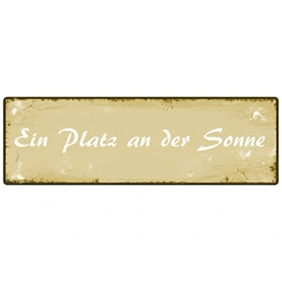 Abbildung von Interluxe METALLSCHILD Blech EIN Platz AN DER Sonne Shabby Lustig Dekoration Terrasse