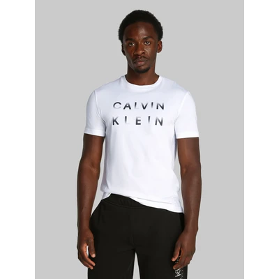 Abbildung von Calvin Klein Enlarged LOGO Tshirt print, Herren, Größe: Small, Bright white