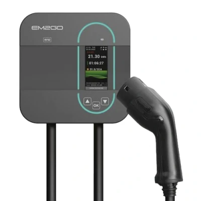Abbildung von EM2GO AC Wallbox 11kW 6.5m RFID Karten Solarladekompatibel Elektroauto Ladegerät (Wallbox Solarkompatibel Batteriespeichertauglich)
