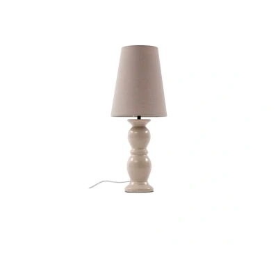Abbildung von Lucande Tischleuchte Lyndorin, beige, Keramik, 63 cm