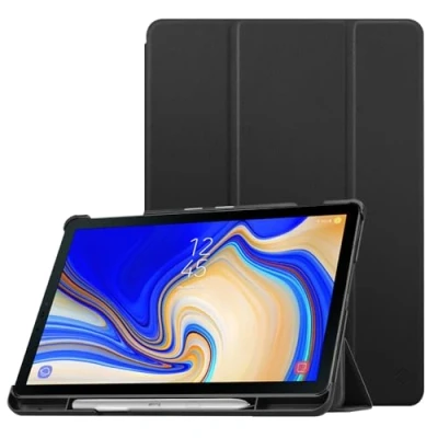 Abbildung von Fintie Hülle für Samsung Galaxy Tab S4 10.5 2018 mit S Pen Halter Ultra Schlank Ständer Schutzhülle Case Auto Schlaf/Wach Funktion Zoll Tablet T830/T835, Schwarz