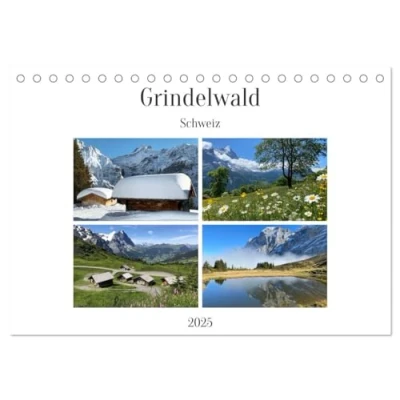 Abbildung von Grindelwald Jungfrauregion Schweiz (Tischkalender 2025 DIN A5 quer), CALVENDO Monatskalender