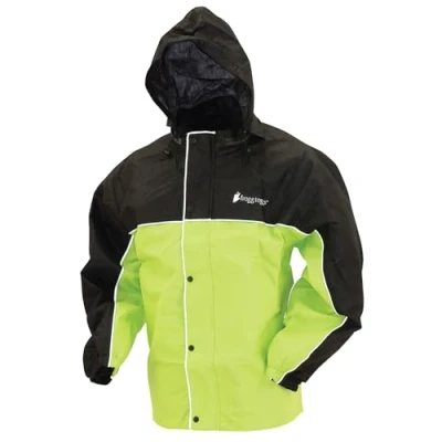 Abbildung von FROGG TOGGS Herren Road Toad Reflektierende wasserdichte Regenjacke, Hivis/Schwarz, 3XL