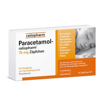 Abbildung von Paracetamol ratiopharm 75 mg 10 St