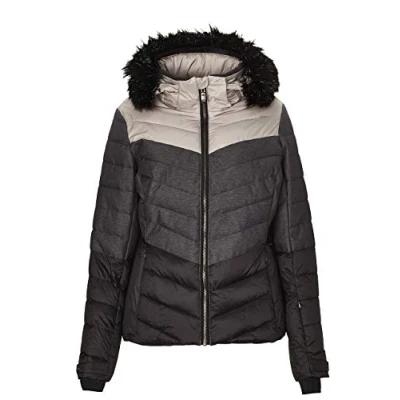 Abbildung von killtec Skijacke Damen Brinley Winterjacke Damenjacke sportlich mit Skipasstasche warme Jacke für den Winter wasserdicht, schwarz, 38