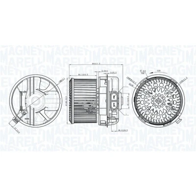 Abbildung von MAGNETI MARELLI 069412272010 Elektromotor, Innenraumgebläse 12