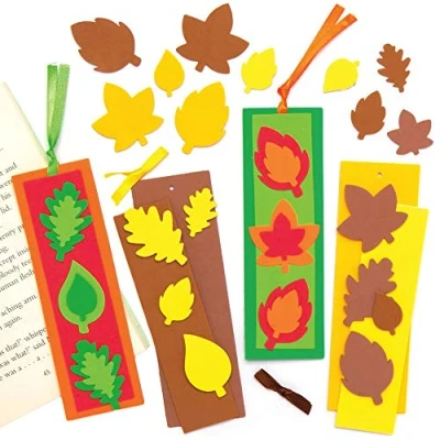 Abbildung von Baker Ross AX287 Herbst Lesezeichen Bastelset Für Kinder 8 Stück, Kreativsets Und Bastelbedarf Zum Basteln Dekorieren In Der Herbstzeit