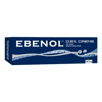 Abbildung von Ebenol 0,5% Creme mit Hydrocortison, zur schnellen Hilfe bei entzündlichen Hauterkrankungen, für Erwachsene und Kinder ab 6 Jahren, Spar Set 3x30g