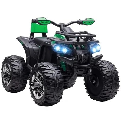 Abbildung von HOMCOM Elektro Kinderquad Quad, Kinder Elektro, mit MP3, USB, Kinderfahrzeug, Belastbarkeit 30 kg, (1 tlg), für 3 5 Jahre, Grün