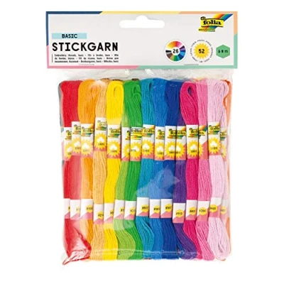 Abbildung von folia Garn Basic 1 mm x 8 m mehrfarbig