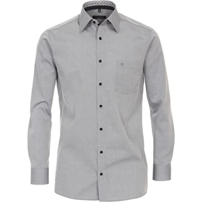 Abbildung von CASAMODA Businesshemd Uni Comfort Fit Hellgrau 48