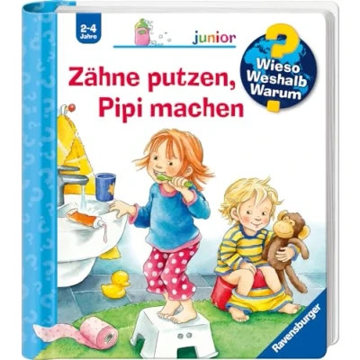 Abbildung von Ravensburger Buch &quot;Zähne putzen, Pipi machen Wieso? Weshalb? Warum? Junior&quot;, Made in Europe; FSC schützt Wald weltweit