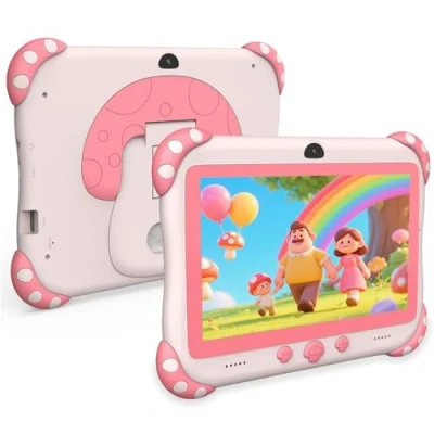 Abbildung von Kinder Tablet,7 Zoll Android 10 Kids Tablet,mit kindgerechte Hülle Tablets für Kinder, HD Display,WiFi, Bluetooth, Kindersicherung, vorinstallierte Kindersoftware Doppelkamera Lernen Kindertablets