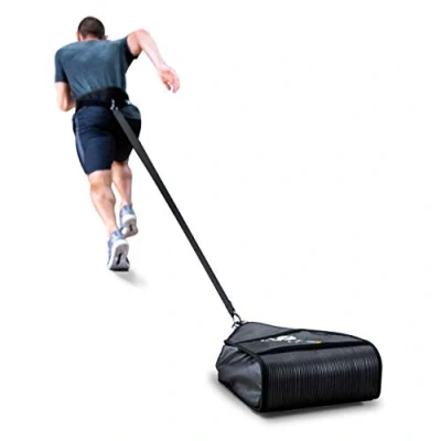 Abbildung von SKLZ Speedsac Variable Weight Resistance Training Sled (10 30 Pounds) Sppedsac Trainingsschlitten, Black/Yellow, Einheitsgröße