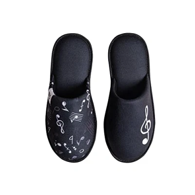 Abbildung von Dedoles Hausschuhe Damen Herren &amp; Kinder Memory Foam viele lustige Designs Einhorn Musik Regenbogen Comics Spiele Geschenk, Farbe: und Noten, Gr.: 36 37 EU