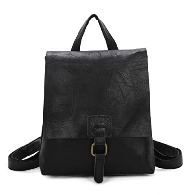 Abbildung von ITALYSHOP24 Rucksack Damen Tasche Schultertasche, Vintage Messenger, Crossover als Umhängetasche tragbar