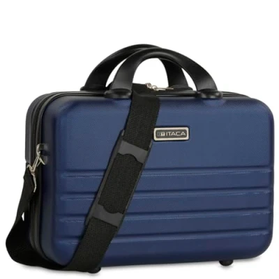 Abbildung von ITACA Kosmetikkoffer Hartschale Groß, Beautycase Damen, Trolley &amp; Handgepäck Koffer: Beauty Case Hartschale, Kosmetik Koffer, Kosmetiktasche Groß Ideal für Reisen! 771135, Marine Blau