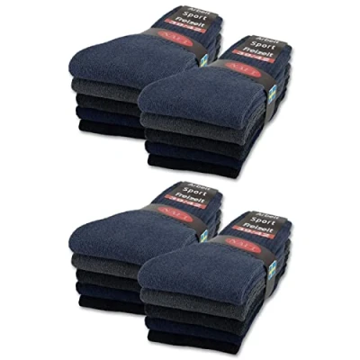 Abbildung von sockenkauf24 10 20 30 Paar Sportsocken Tennissocken Arbeitssocken Herren &amp; Damen Socken Baumwolle (39 42, Gemischt)