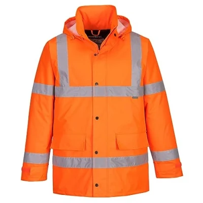 Abbildung von Portwest Herren Arbeitsjacke mit hoher Sichtbarkeit, Größe 6XL, Orange (S460ORR6XL),