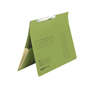 Abbildung von Original Falken 50er Pack Pendular Pendelhefter. Made in Germany. Aus Recycling Karton mit kaufmännischer Heftung, Schlitzstanzung und Dehntasche für DIN A4 grün Hefter Sammelmappe Blauer Engel