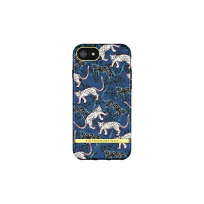 Abbildung von Richmond &amp; Finch Hülle Kompatibel mit iPhone 6, 6s, 7, 8, SE 3, Blauer Leopard Gehäuse, Komplett Schützende Handyhülle