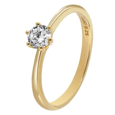 Abbildung von GLIZZ GL8668 Damenring mit Diamant 0,25 ct. Gold 333/8K Brillantring