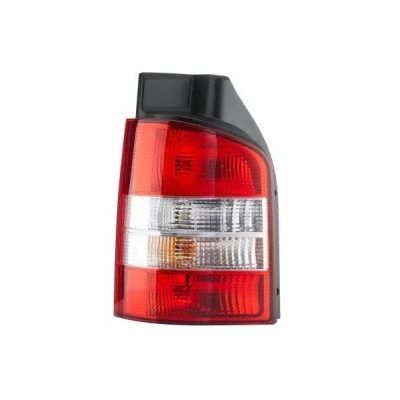 Abbildung von HELLA 2SK 008 579 131 Rückleuchte links P21/4W, P21W 12 glasklar, Rot mit Glühlampen Lampenträger VOLKSWAGEN: Transporter 5 Bus, Multivan (7HM