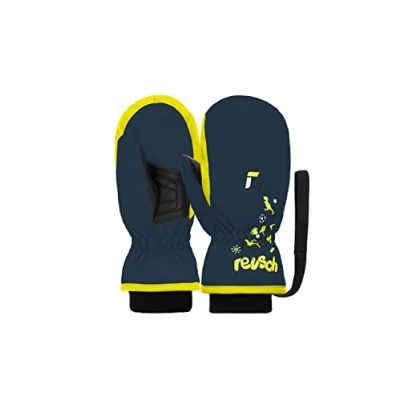 Abbildung von Reusch Fingerhandschuh für Kinder, Größe: 1, Dress blue safety yellow