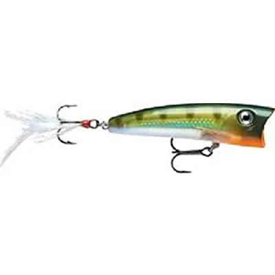 Abbildung von Rapala X Rap Pop Angelköder Angelzubehör mit Großem Konkavem Kopf Süßwasser und Salzwasser Spinnköder Lauftiefe Topwater Fischköder 7cm, 11g Hergestellt in Estland Yellow Perch