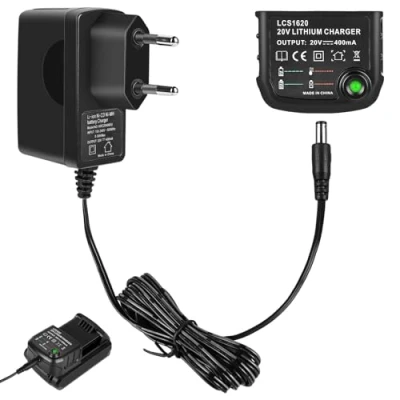 Abbildung von Ladegerät 18V/20V Lithium, Kompatibel mit Black&amp;Decker Lithium Akku 18V/20V, Ionen für BL2018 LBXR20 OPE LB20 LBX20 LBX4020 LBXR2020 BL1514 LBXR16