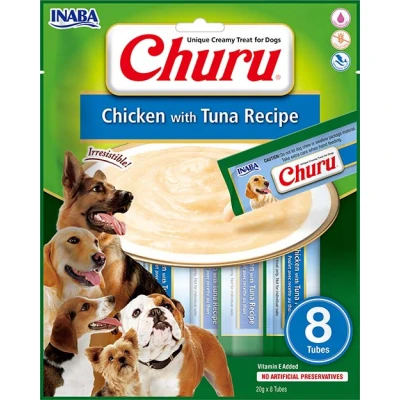 Abbildung von Inaba Churu Puree Hundesnacks Huhn mit Thunfisch 8 Stück