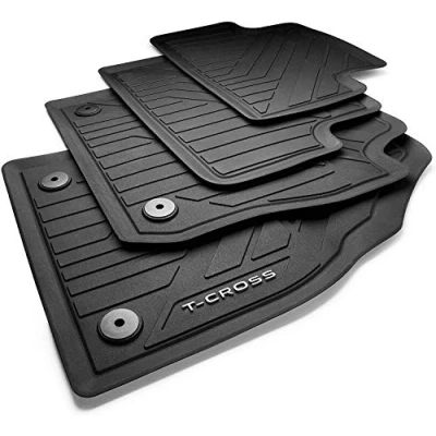 Abbildung von Volkswagen Passform Fußmatten T Cross (4 St), für VW SUV, Gummifußmatten vorne und hinten, rutschfest, abwaschbar, 2GM061500 82V