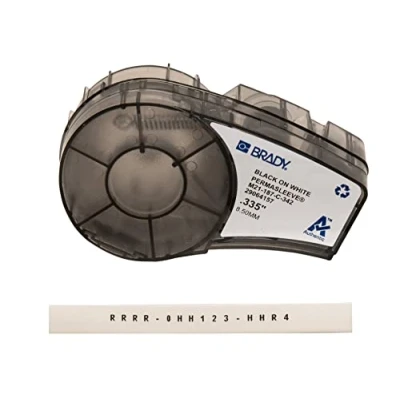 Abbildung von Brady (M21 187 C 342) PermaSleeve Schrumpfschläuche aus Polyolefin für BMP21 PLUS; 8.50 mm x 2.10 m Schwarz auf Weiß
