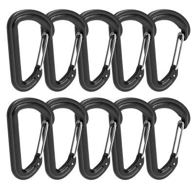 Abbildung von alca Karabiner Haken 10er Set Tragkraft 10 kg Camping Outdoor Freizeit