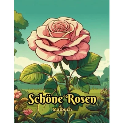 Abbildung von Schöne Rosen Malbuch für Erwachsene Entspannung: Einfach blühende Malbuch, zum Entspannen mit Großdruck, Ein Garten voller ... und Entspannung (Blumen Malbücher)