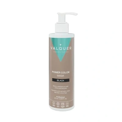 Abbildung von Valquer Power Color Maske vegane und silikonfreie Formulierung Verleiht dem Haar Farbe 290 ml Schwarz