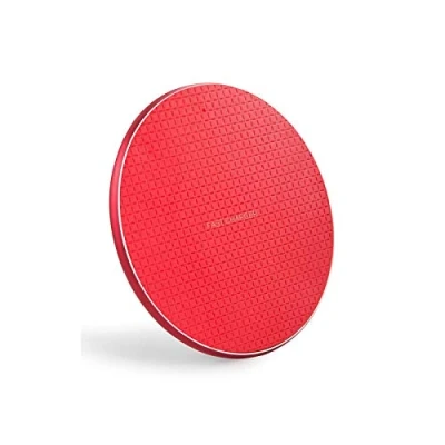 Abbildung von Induktive Ladestation Qi Fast Wireless Charger 10W Induktions Universal Ladegerät Smartphone Rot