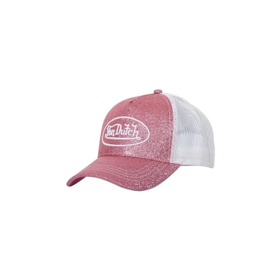 Abbildung von Von Dutch Kappe für Damen und Herren, Glitter, Trucker Kappe, verstellbar authentisch, Rosa, Einheitsgröße